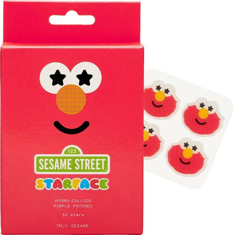 32 Cookie Monster pimple patches inside a refillable compact from Starface x Sesame Street. . Sesame street pimple patches